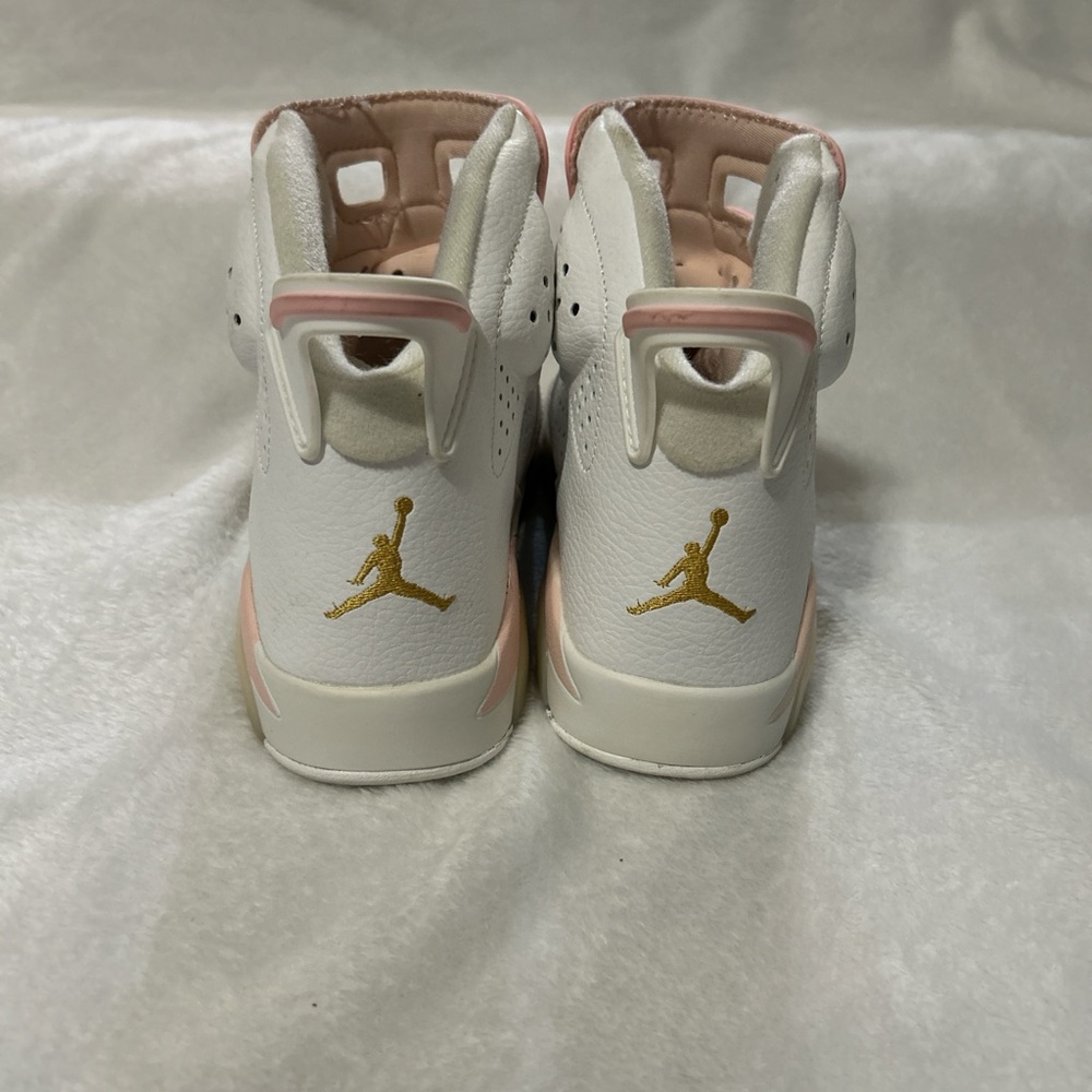 Jordan White and Gold Sneakers